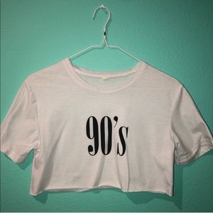 “90’s” crop top.
